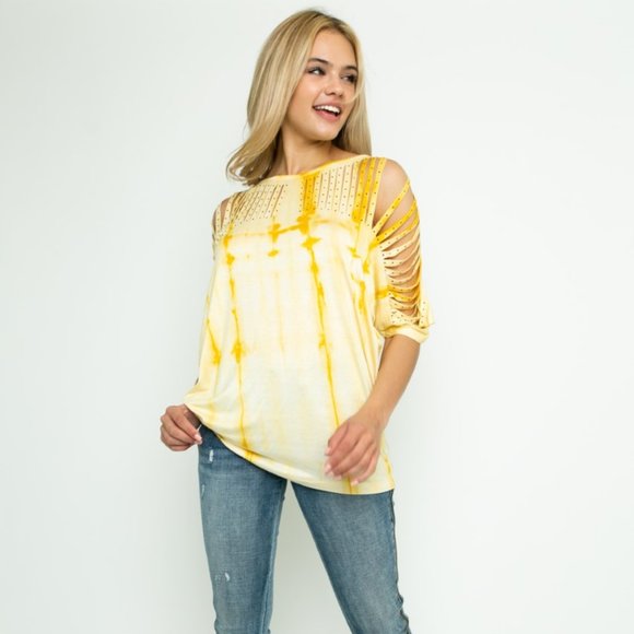 NEW VOCAL TIE DYE ROCKER LASER CUT SEXY WESTERN SHIRT SM-3X crystals bling sexy - Picture 2 of 8